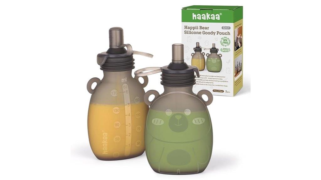 silicone toddler snack pouch