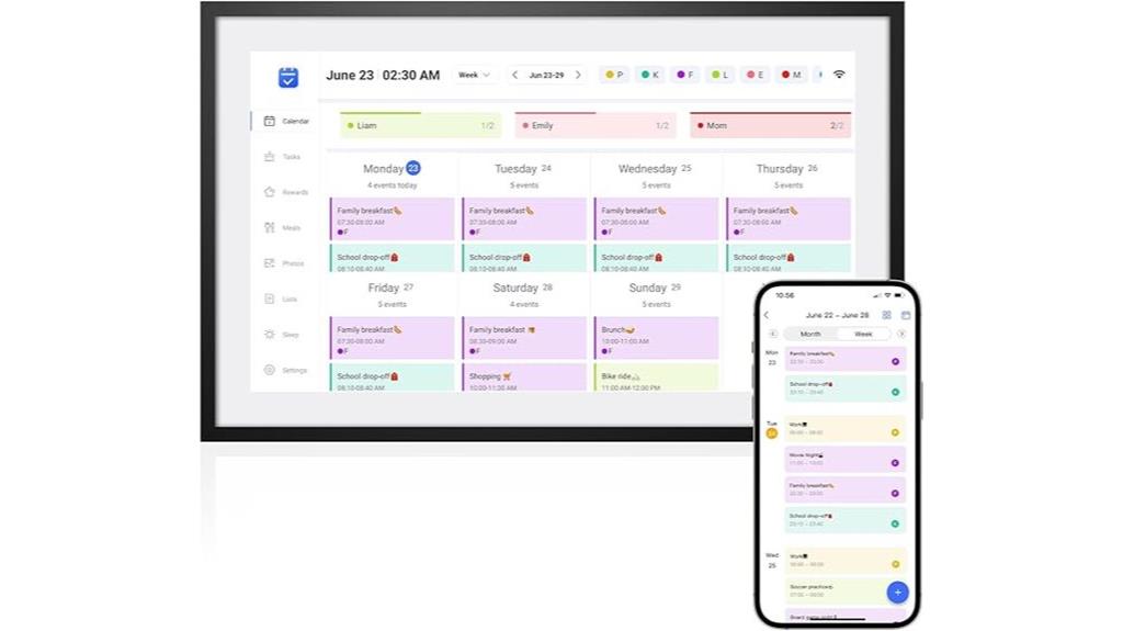 smart touchscreen meal planner