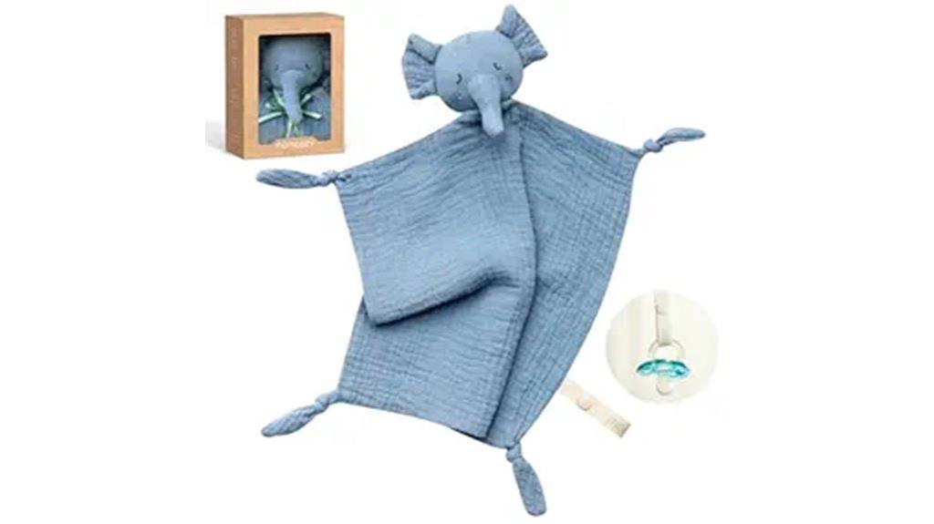 soft cotton elephant lovey
