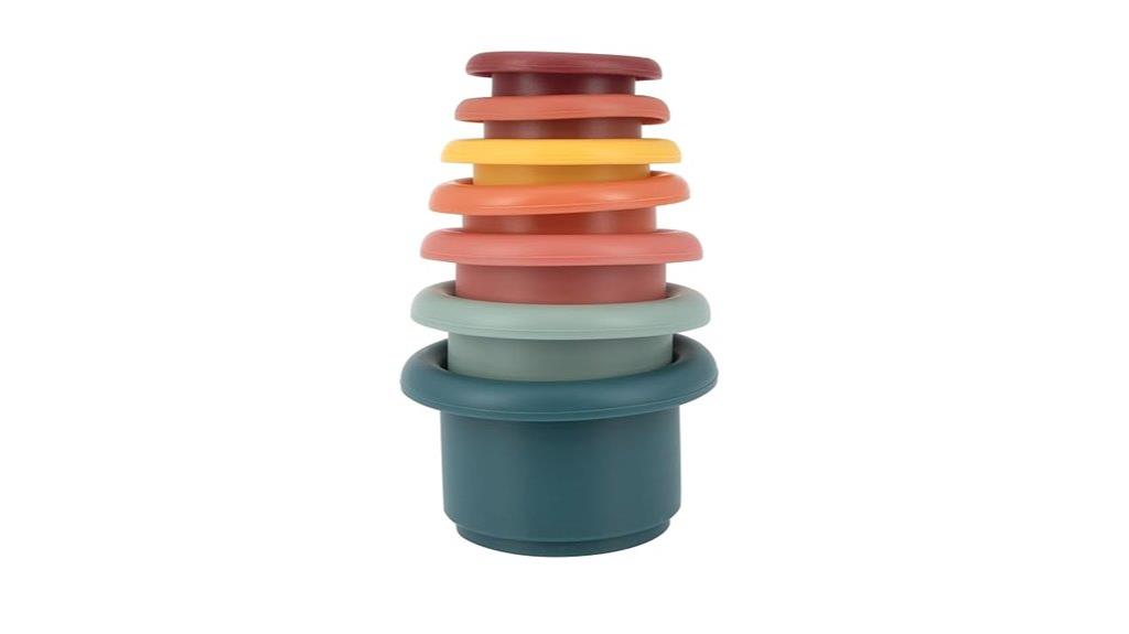soft silicone stacking cups