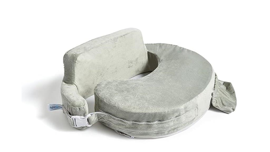 supportive nursing pillow with pocket