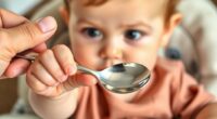 teaching baby spoon skills