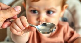 teaching baby spoon skills