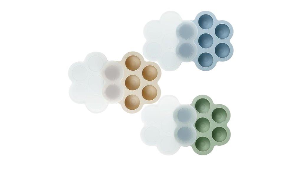 three pack baby food trays