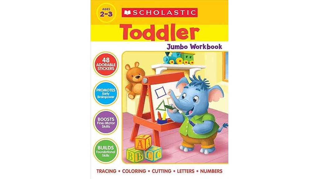 toddler education jumbo workbook