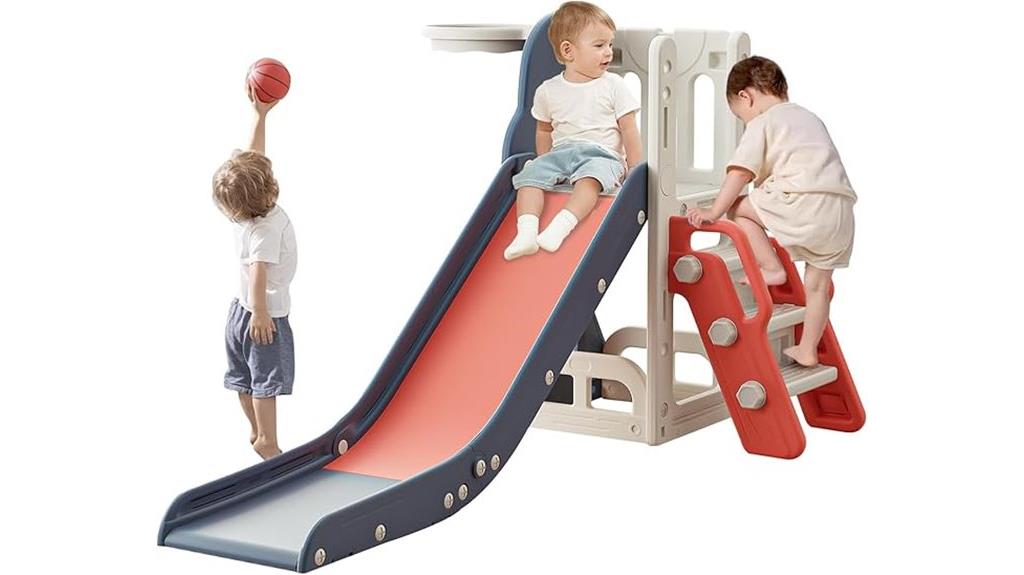 toddler slide with storage