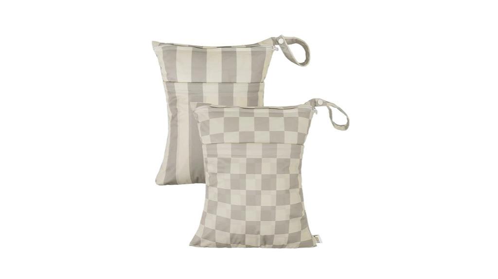two cloth diaper bags
