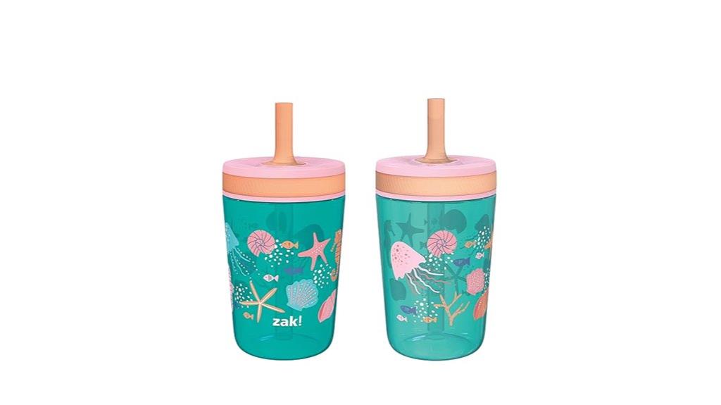 two tumbler set leak proof