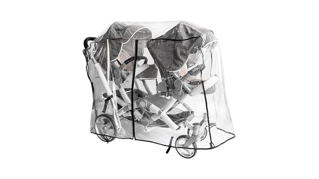 universal tandem stroller rain cover