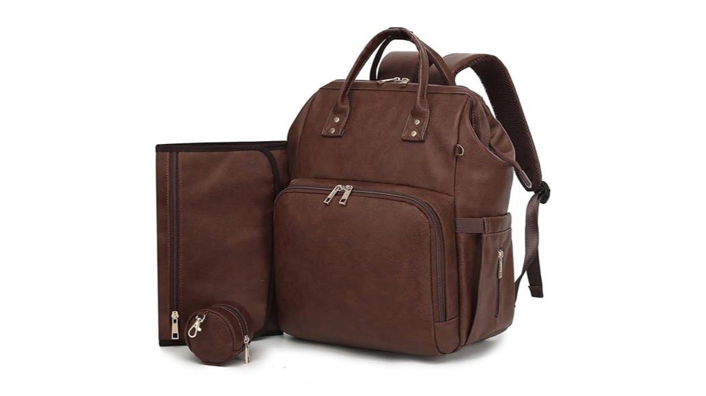 vegan leather diaper backpack