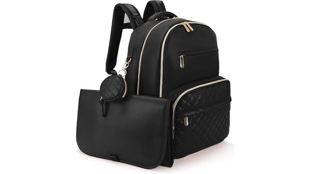 vegan leather diaper backpack