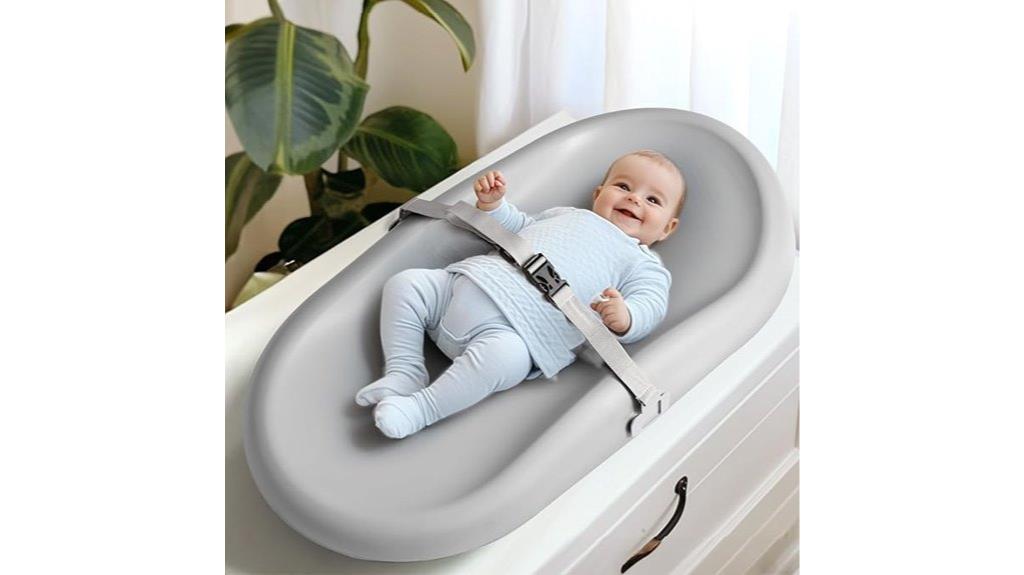 waterproof changing pad with safety
