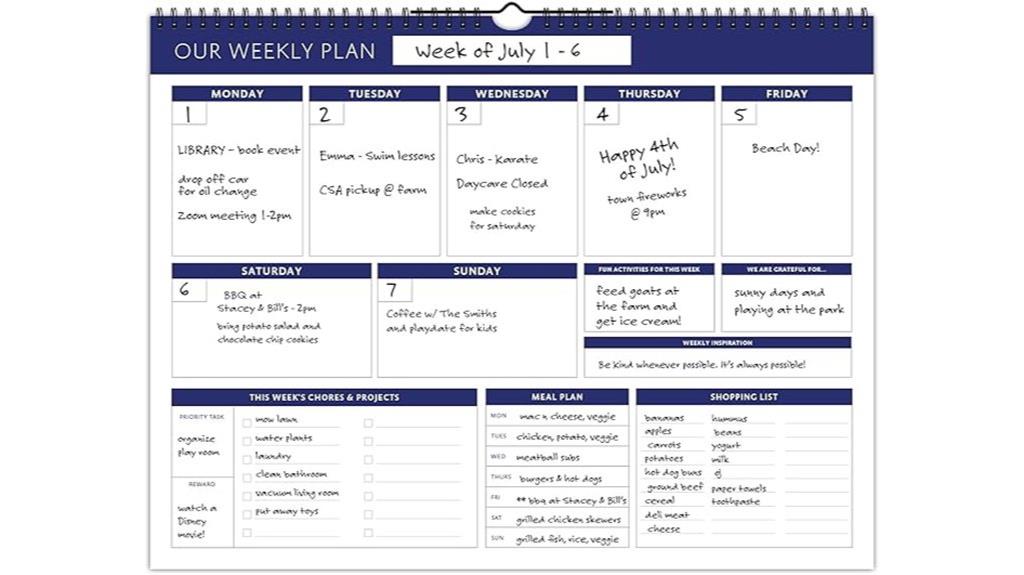 weekly family planner