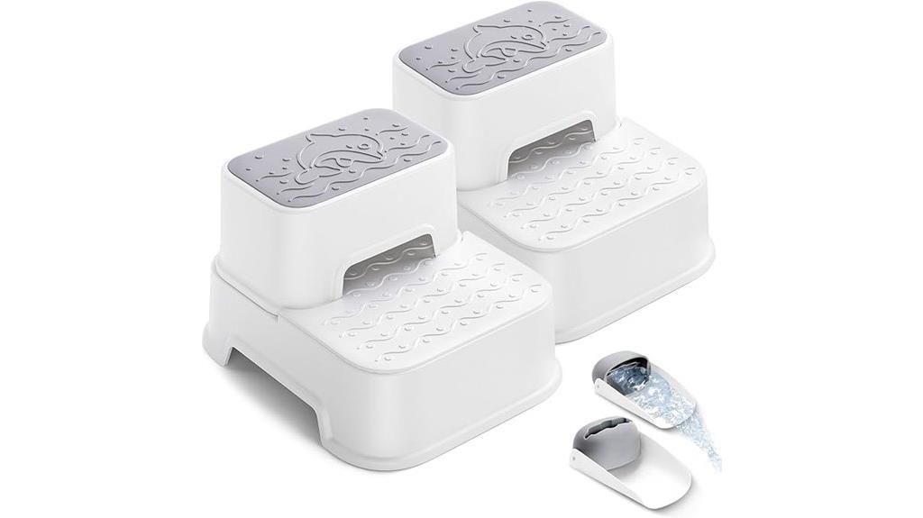 white 2 pack kid stools
