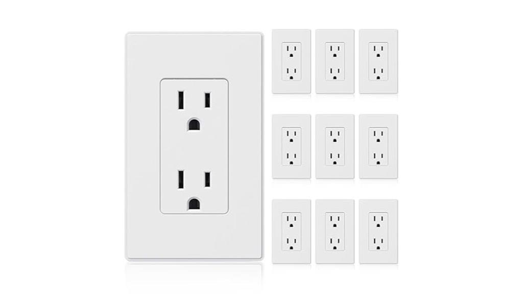 white wall outlet pack