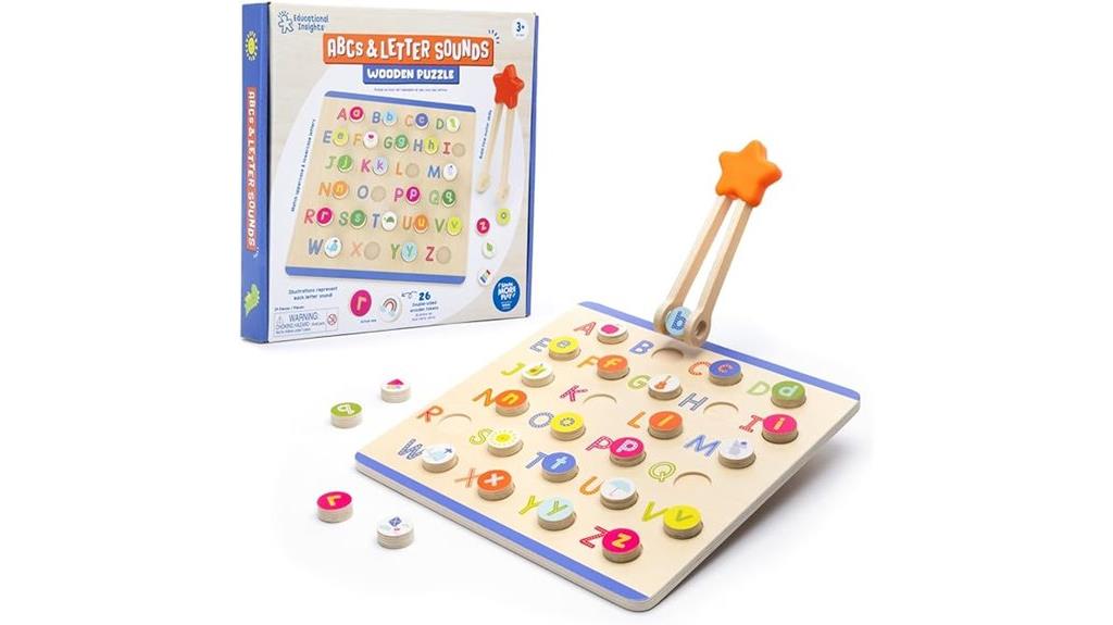 wooden alphabet puzzle toy