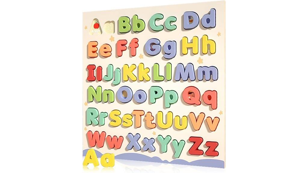 wooden alphabet puzzle toy