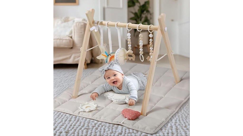wooden baby play gym