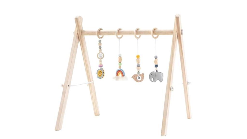 wooden baby play gym