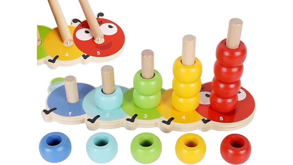 wooden baby stacking rings