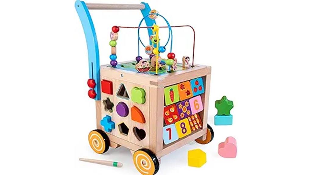 wooden baby walker activity