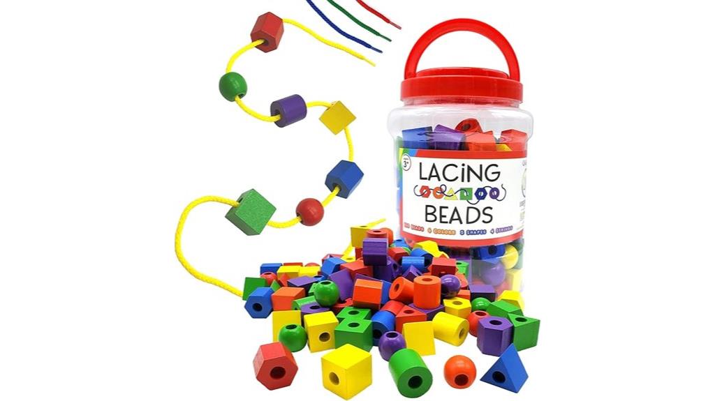 wooden beads and strings