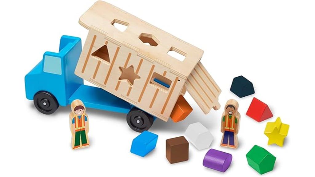 wooden dump truck toy