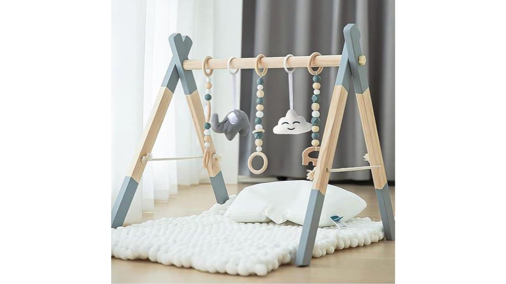 wooden foldable play gym