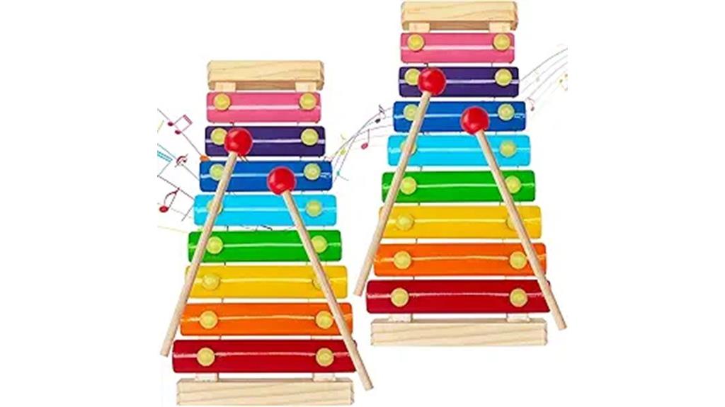 wooden kids xylophone set