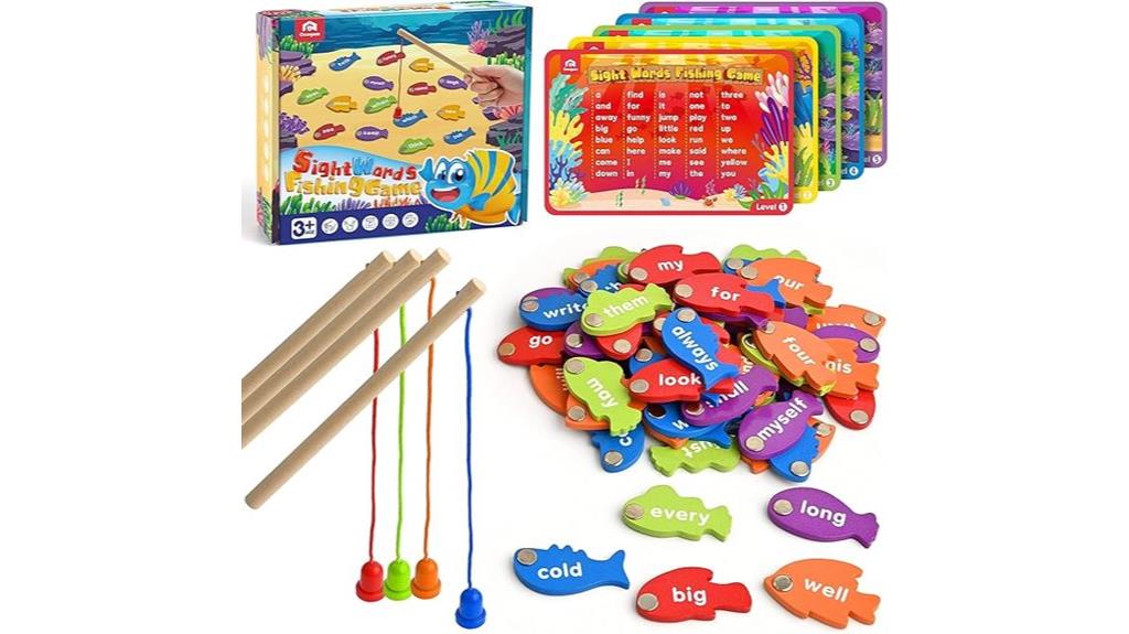wooden magnetic fishing game