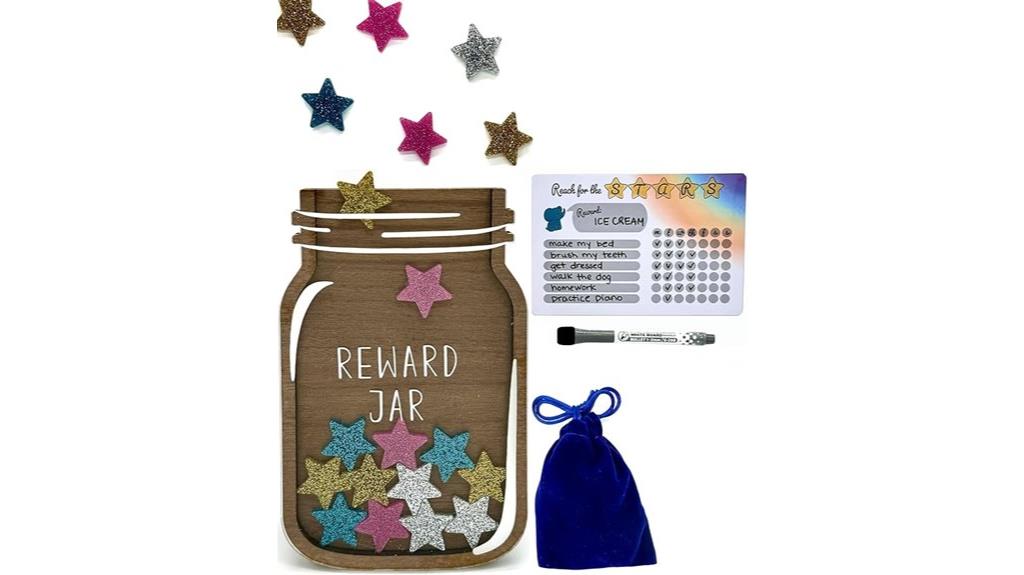 wooden star reward jar