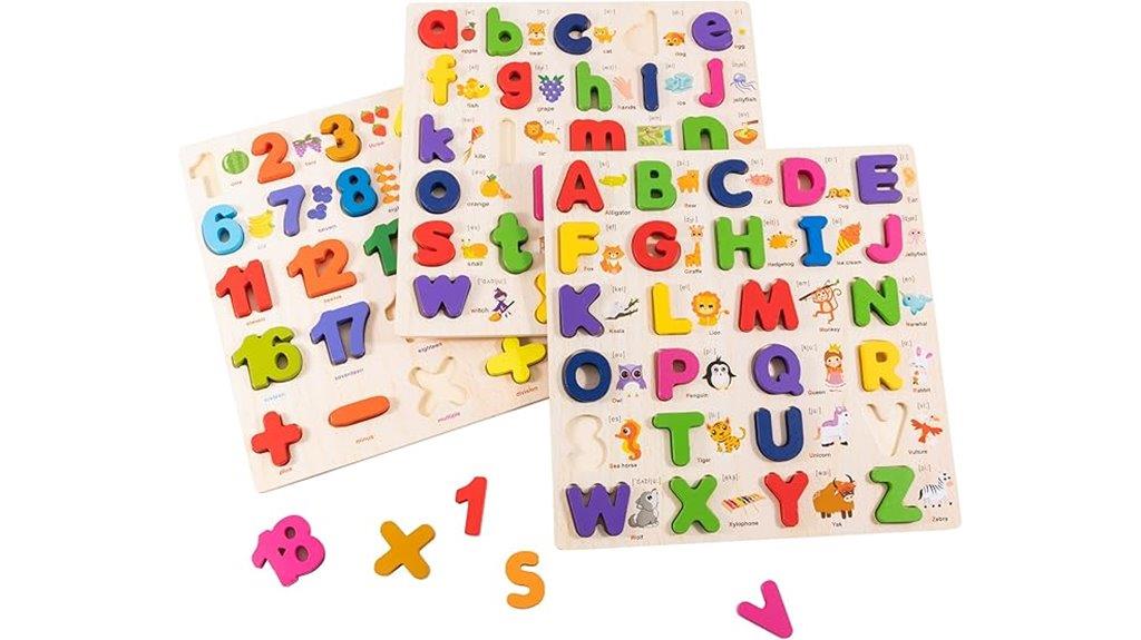 wooden toddler alphabet puzzle