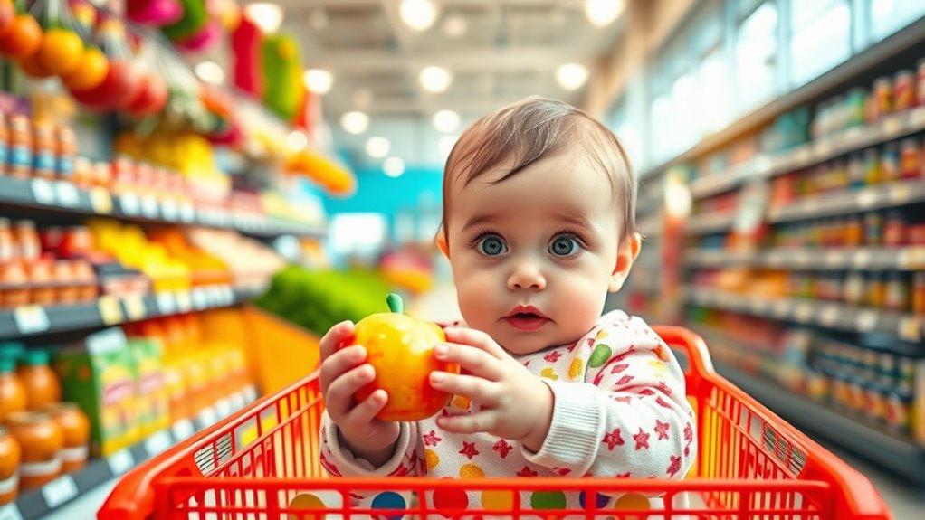 babies learn during shopping