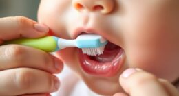 baby gum and tooth cleaning