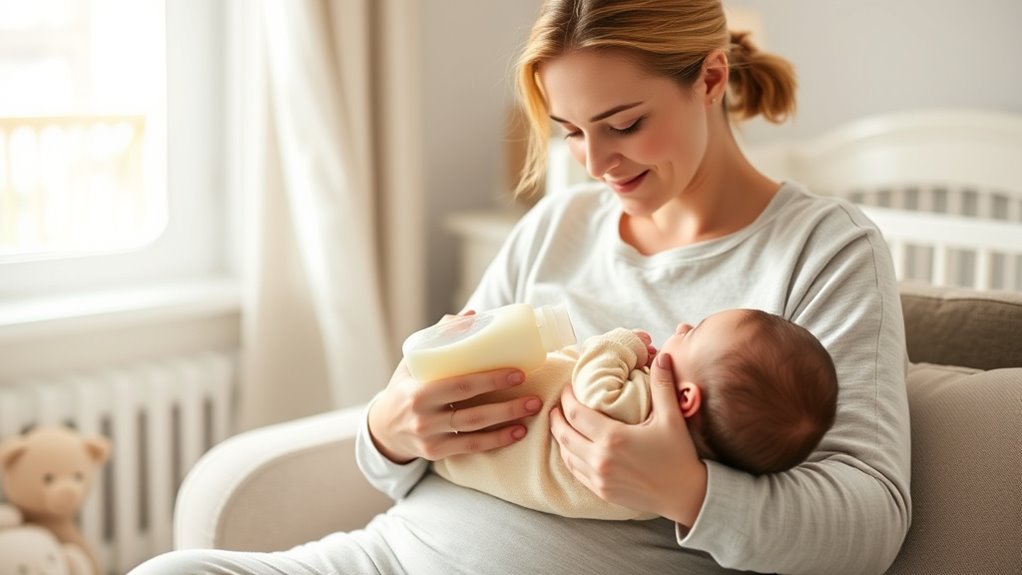 balancing breast and bottle