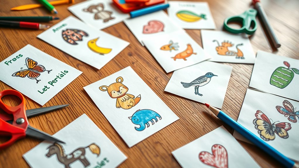 create personalized visual flashcards