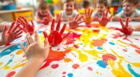 creative childhood finger painting