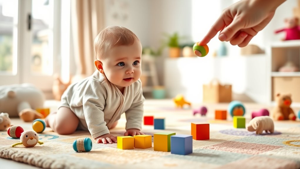encourage crawling with play