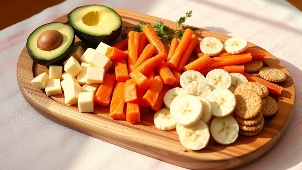 encourage self feeding and safety