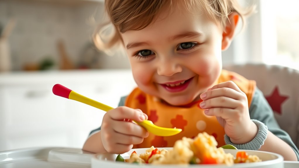 encourage toddler self feeding development