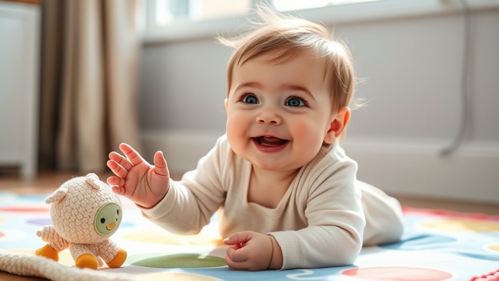 exploring teething communicating playing