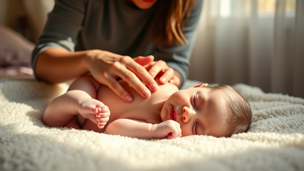gentle calming baby massage