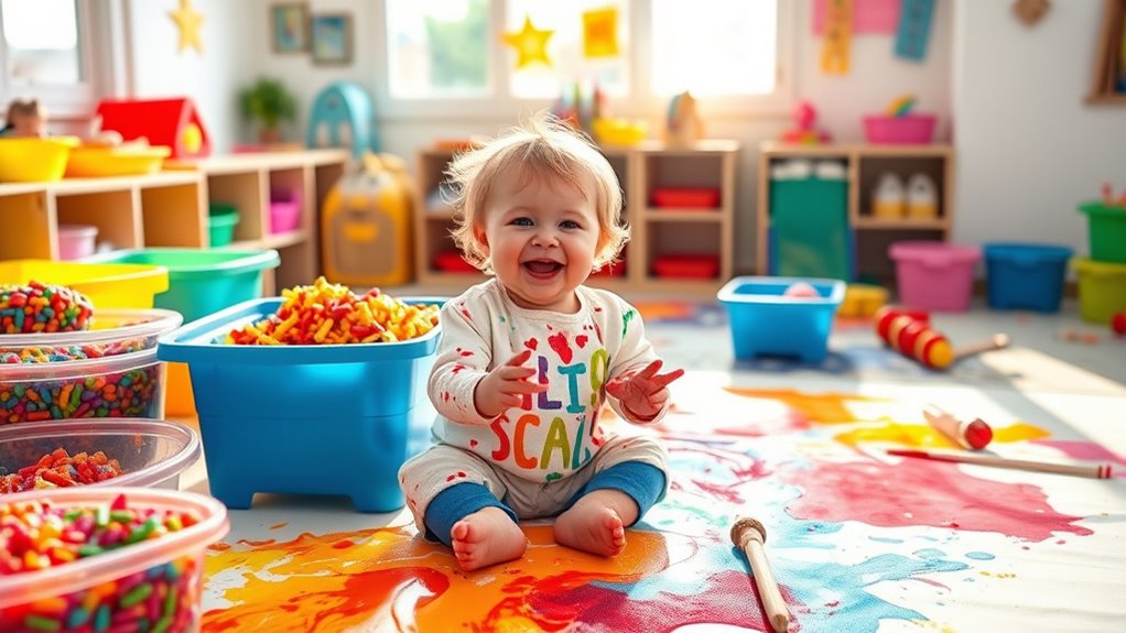 safe toddler messy play