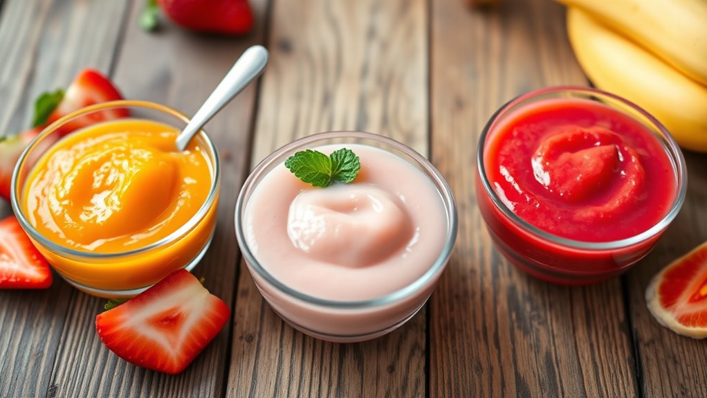 simple baby fruit purees