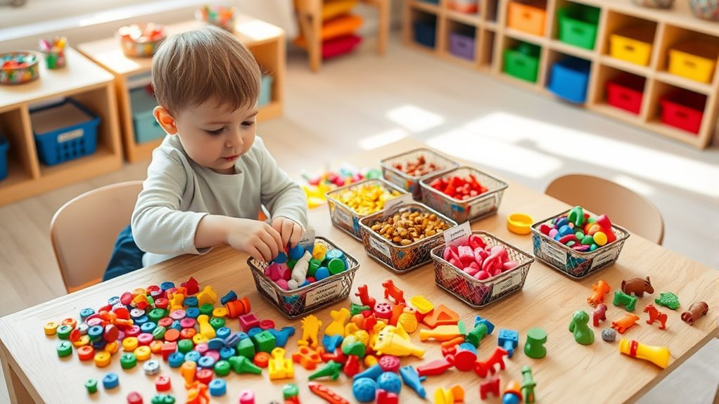 sorting color categorization play