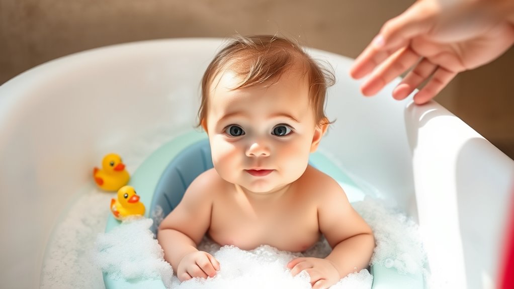 supervise baby during bath