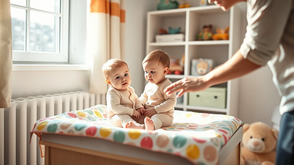 supervise baby on high surfaces