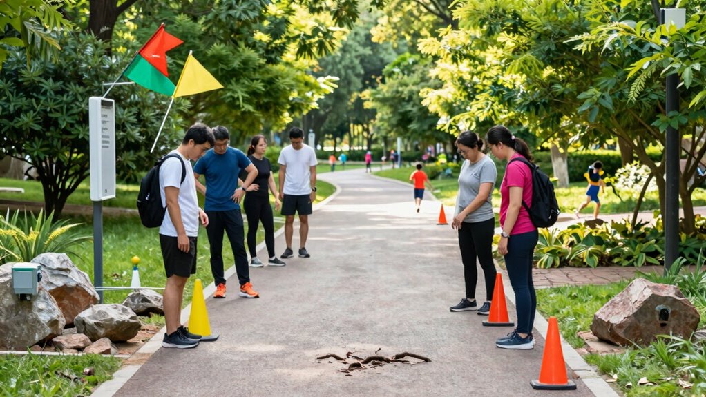 assess route hazards and safety