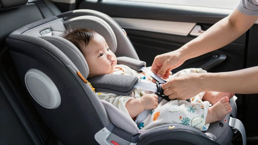 proper baby car seat positioning