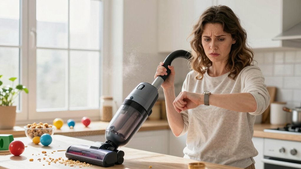 limited battery disrupts cleaning
